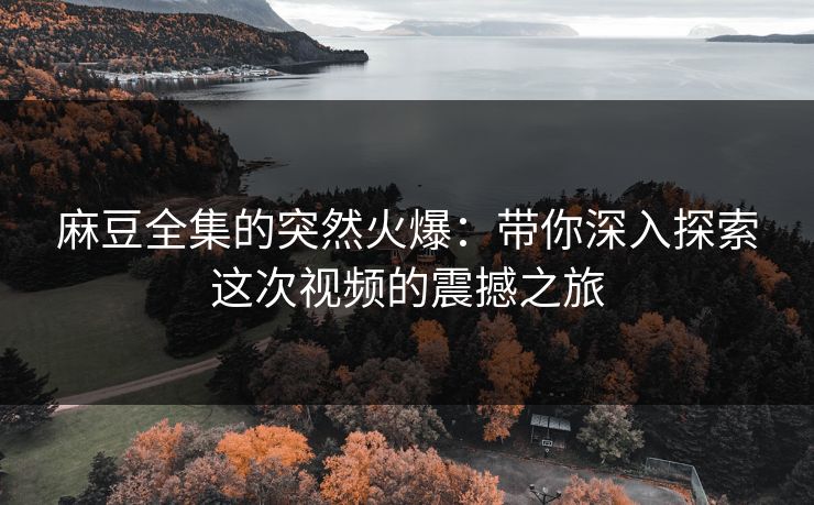 麻豆全集的突然火爆:带你深入探索这次视频的震撼之旅